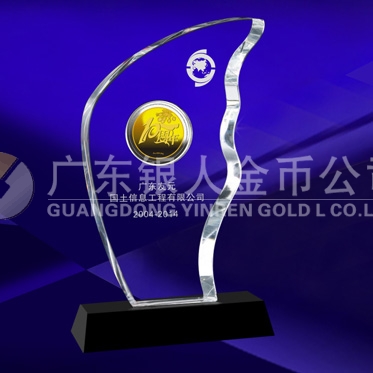 2014年5月：廣東友元定制金章鑲水晶訂制金牌鑄造金章