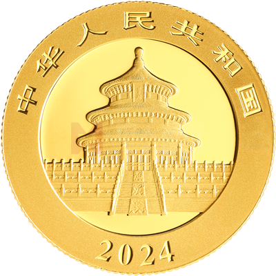 2024版熊貓8克普制金質紀念幣