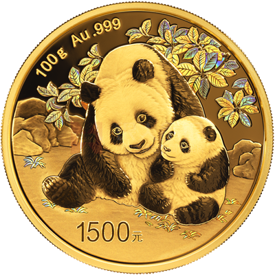 2024版熊貓100克精制金質紀念幣